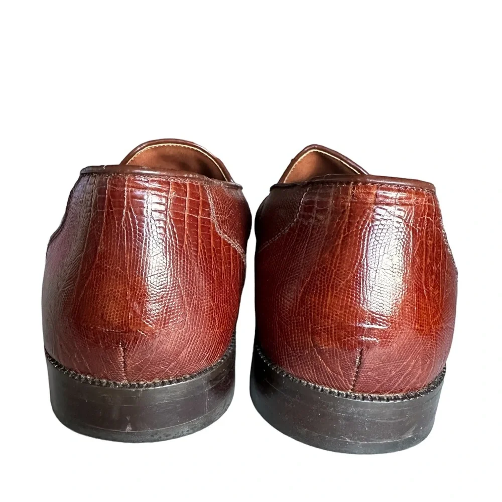 Stacy Adam’s Genuine Snake Skin / Leather Santana Printed Tassel Loafers